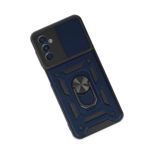 HarmonyAura  Samsung Galaxy A04s Kılıf Pars Lens Yüzüklü Silikon - Lacivert