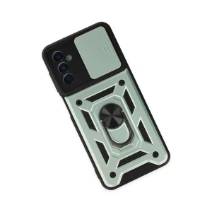 HarmonyAura  Samsung Galaxy A04s Kılıf Pars Lens Yüzüklü Silikon - Yeşil