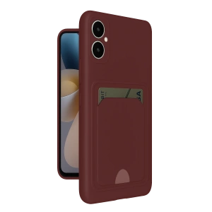 HarmonyAura Samsung Galaxy A05 Kelvin Kartvizitli Silikon - Bordo