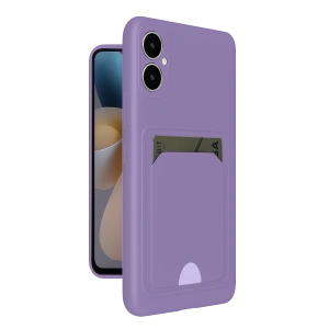 HarmonyAura Samsung Galaxy A05 Kelvin Kartvizitli Silikon - Lila