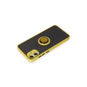 HarmonyAura  Samsung Galaxy A05 Kılıf Montreal Yüzüklü Silikon Kapak - Sarı