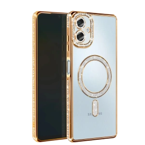 HarmonyAura Samsung Galaxy A06 Joke Simli Magneticsafe Kılıf - Gold