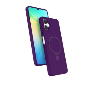 HarmonyAura Samsung Galaxy A06 Regal Magsafe Standlı Kapak - Derin Mor