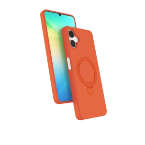 HarmonyAura Samsung Galaxy A06 Regal Magsafe Standlı Kapak - Turuncu