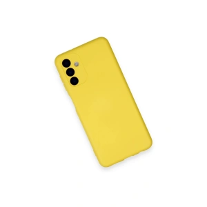 HarmonyAura  Samsung Galaxy A14 4g Kılıf Nano Içi Kadife Silikon - Sarı