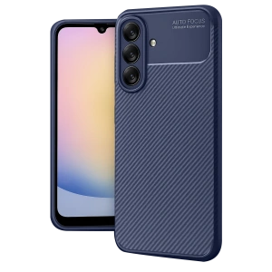 HarmonyAura Samsung Galaxy A17 5G Auto Focus Karbon Kapak - Lacivert