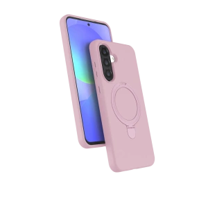 HarmonyAura Samsung Galaxy A17 5G Regal Magsafe Standlı Kapak - Açık Pembe