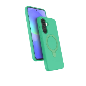 HarmonyAura Samsung Galaxy A17 5G Regal Magsafe Standlı Kapak - Yeşil
