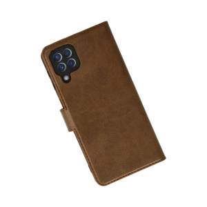 HarmonyAura  Samsung Galaxy A22 Kılıf Trend S Plus Kapaklı Kılıf - Taba