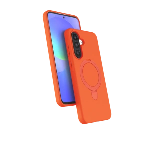 HarmonyAura Samsung Galaxy A26 Regal Magsafe Standlı Kapak - Turuncu