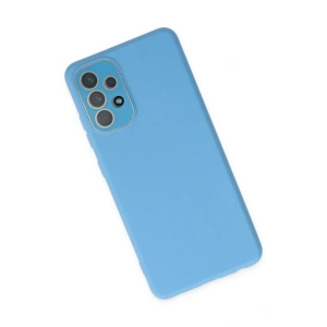 HarmonyAura  Samsung Galaxy A33 5g Kılıf Lansman Glass Kapak - Mavi