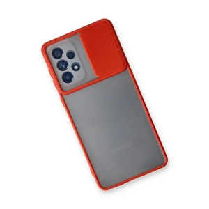 HarmonyAura  Samsung Galaxy A33 5g Kılıf Palm Buzlu Kamera Sürgülü Silikon - Kırmızı