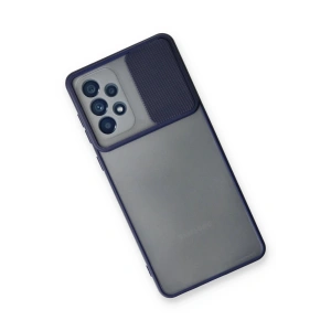 HarmonyAura  Samsung Galaxy A33 5g Kılıf Palm Buzlu Kamera Sürgülü Silikon - Lacivert