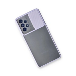 HarmonyAura  Samsung Galaxy A33 5g Kılıf Palm Buzlu Kamera Sürgülü Silikon - Lila