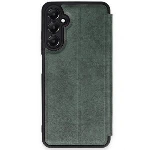 HarmonyAura  Samsung Galaxy A35 5g Kılıf Flip Cover - Koyu Yeşil