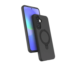 HarmonyAura Samsung Galaxy A36 Regal Magsafe Standlı Kapak - Siyah