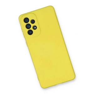 HarmonyAura  Samsung Galaxy A53 5g Kılıf Nano Içi Kadife Silikon - Sarı
