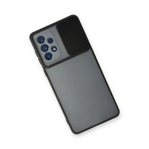 HarmonyAura  Samsung Galaxy A53 5g Kılıf Palm Buzlu Kamera Sürgülü Silikon - Siyah