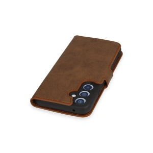 HarmonyAura  Samsung Galaxy A54 5g Kılıf Trend S Plus Kapaklı Kılıf - Taba