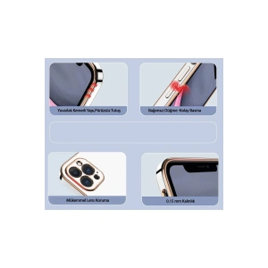 HarmonyAura  Samsung Galaxy A55 5g Kılıf Volet Silikon - Beyaz