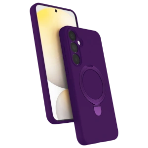 HarmonyAura Samsung Galaxy A55 5G Regal Magsafe Standlı Kapak - Derin Mor