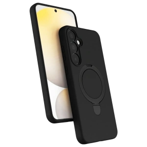 HarmonyAura Samsung Galaxy A55 5G Regal Magsafe Standlı Kapak - Siyah