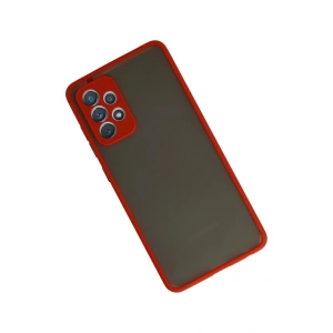 HarmonyAura  Samsung Galaxy A72 Kılıf Montreal Silikon Kapak - Kırmızı