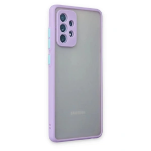 HarmonyAura  Samsung Galaxy A72 Kılıf Montreal Silikon Kapak - Mor