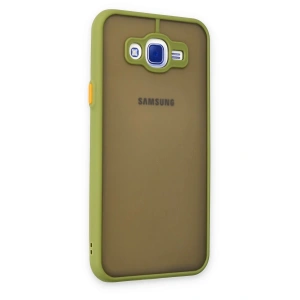 HarmonyAura  Samsung Galaxy J7 Kılıf Montreal Silikon Kapak - Açık Yeşil