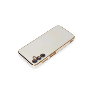 HarmonyAura  Samsung Galaxy M14 5g Kılıf Volet Silikon - Beyaz