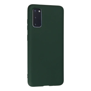 HarmonyAura  Samsung Galaxy S20 Kılıf Nano Içi Kadife Silikon - Koyu Yeşil