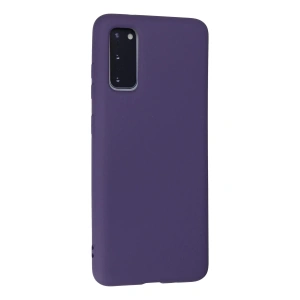 HarmonyAura  Samsung Galaxy S20 Kılıf Nano Içi Kadife Silikon - Mor