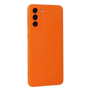 HarmonyAura  Samsung Galaxy S21 Plus Kılıf Nano Içi Kadife Silikon - Turuncu