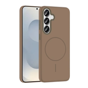 HarmonyAura Samsung Galaxy S23 FE Broş Magsafe Kapak - Çöl Titanyum