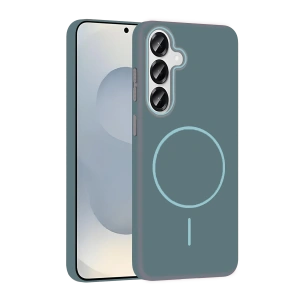 HarmonyAura Samsung Galaxy S23 FE Broş Magsafe Kapak - Turkuaz