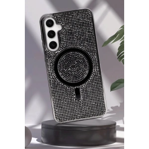 HarmonyAura  Samsung Galaxy S23 Kılıf Diamond Magsafe Kapak - Rainbow