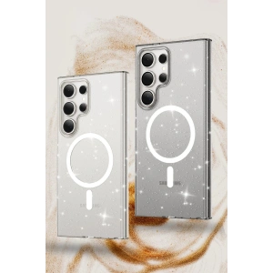 HarmonyAura  Samsung Galaxy S23 Kılıf Glow Magsafe Kapak - Şeffaf