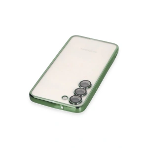 HarmonyAura  Samsung Galaxy S23 Kılıf Lensli Silikon - Yeşil