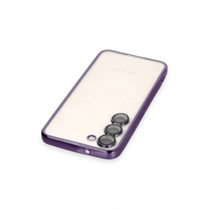 HarmonyAura  Samsung Galaxy S23 Plus Kılıf Lensli Silikon - Mor
