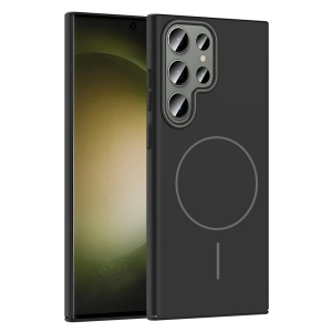 HarmonyAura Samsung Galaxy S23 Ultra Broş Magsafe Kapak - Siyah