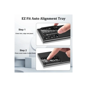 HarmonyAura  Samsung Galaxy S23 Ultra Valdez Metal Kamera Lens - Kırmızı