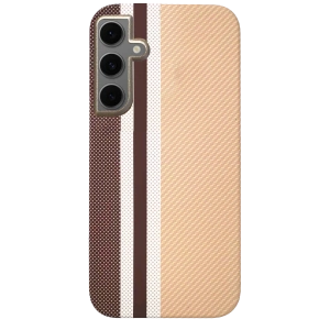 HarmonyAura Samsung Galaxy S24 Besa Magsafe Kapak - Krem