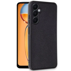 HarmonyAura  Samsung Galaxy S24 Fe Kılıf Aras Deri Kapak - Siyah