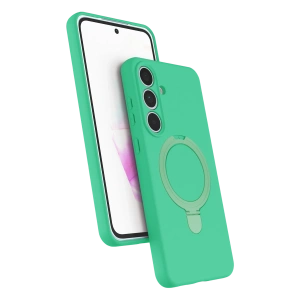 HarmonyAura Samsung Galaxy S24 FE Regal Magsafe Standlı Kapak - Yeşil