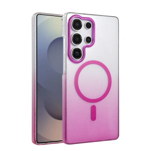 HarmonyAura Samsung Galaxy S24 Ultra Glossy Magsafe Kapak - Mor