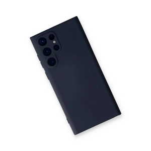 HarmonyAura  Samsung Galaxy S24 Ultra Kılıf Nano Içi Kadife Silikon - Lacivert