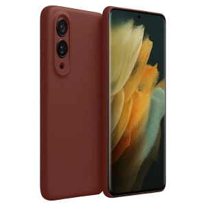 HarmonyAura Samsung Galaxy S25 Edge First Silikon - Bordo