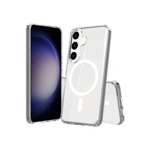 HarmonyAura Samsung Galaxy S25 FE Kılıf Magneticsafe Şeffaf Silikon - Şeffaf