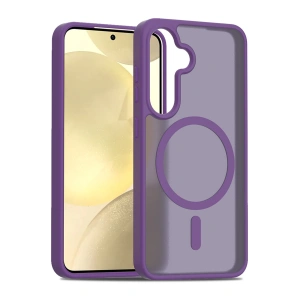 HarmonyAura Samsung Galaxy S25 Jota Magsafe Kapak - Derin Mor