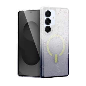 HarmonyAura Samsung Galaxy S25 Pummel Shiny Magsafe Kapak - Siyah